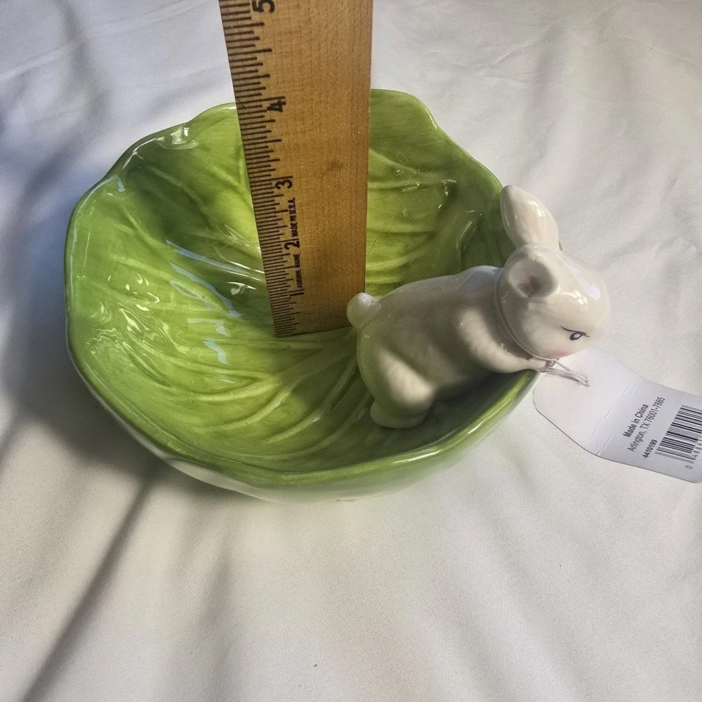 RAZ IMPORTS CARROT PATCH - CABBAGE BUNNY BOWL - 2 1/2